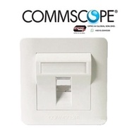 [1 GANG] Commscope AMP® Ori Faceplate 45Degree Angle RJ45 RJ11 CAT 3 / CAT 5e / CAT 6 / CAT 6A / CAT