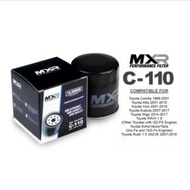 MXR OIL FILTER C-110 FOR Toyota Corolla 1.3(2E) Toyota Corolla GLI Toyota Altis 1.6E, 1.6J, 1,8G