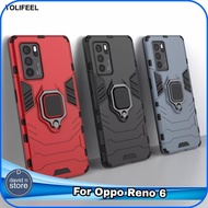 Casing Oppo Reno 6 Reno6 Hard Case Ring Holder Slim Cover Hardcase