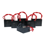 CBB61Electric fan starting capacitor1UF1.5UF2.4UF3UF5UF6UF8UF Ceiling fan fixed wire capacitor