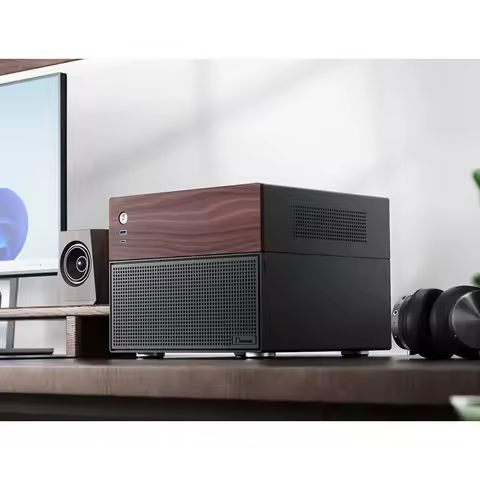 JONSBO N4 Black NAS Chassis M-ATX Motherboard SFX Power Slot 6 Large 2 Small Hard Drive Slots 120mmx