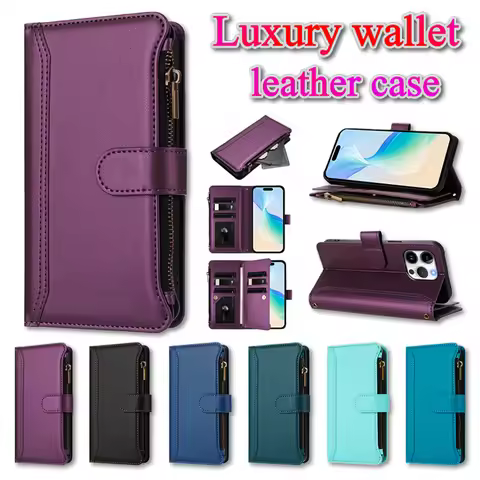 Flip Zipper Funda Wallet Phone Case For Honor 400 300 200 90 80 70 60 50 20S 20E 20 10i 9 Pro Lite G