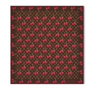 LV X TM 村上隆🍒櫻桃系列 LV Carré Monogram Cerise絲巾 90cm 棕色