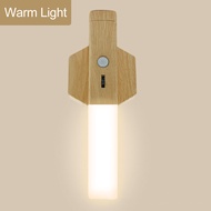 Vimite Solid Wood Motion sensing Wall Lights Paste Magnet Adsorption For Living Room Study Bedroom B