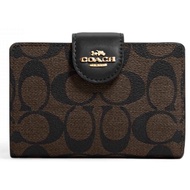 Medium Corner Zip Wallet In Signature Canvas (C0082)