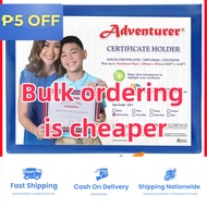 (1PCS) Adventurer Certificate Holder Letter A4 and Long A3 Legal Size Asstd Colors