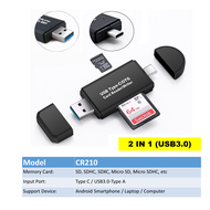 2 in 1 High-Speed Portable Memory Card Reader USB3.0 SD Card Reader USB 3.0 to SD MICRO SD Smartphon