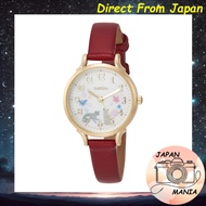 【Direct From Japan】[Field Work] Analog Watch Field Work Syrup Leather Strap GY006-4 Ladies Red