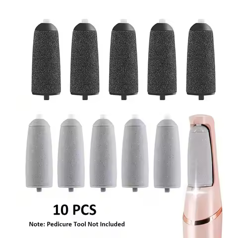 10 electric foot grinder accessories - 5 coarse grinding heads, 5 fine grinding heads, suitable for 