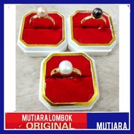 cincin mutiara cincin mutiara lombok cincin mutiara air tawar asli - hitam