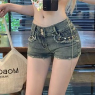 Low Hot Girl Denim Shorts Women Thin Stretch Retro Hot Shorts