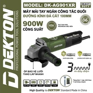 DEKTON DK-AG901XR Handheld Angle Grinder - 900W Power - Tail Switch - 11000 RPM Speed - Integrated S
