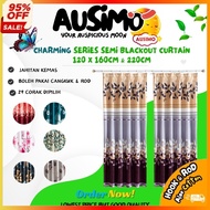 #CHARMING AUSIMO 120X220CM ❤C15-C159❤ Langsir Semi Blackout Curtains Ready Stock In Malaysia/Door Wi