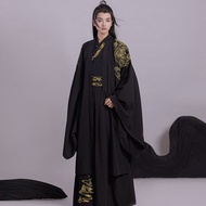ชุดคลาส Wuxia ปักที่ยาวถึงเอวสำหรับทั้งหญิงและชายเครื่องแต่งกายโบราณเดิม Hanfu โบราณ
