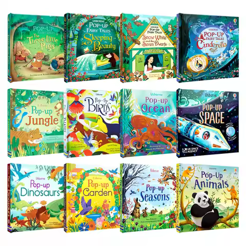 Pop-Up 3D Lift-the-Flap Book, English Picture Book for Toddlers, Early Educational Storybook,Bedtime