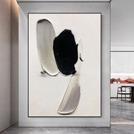 Painting Large Wall Art Black White Minimalist Oil Painting Abstract 3d Textured Art Painting Unique