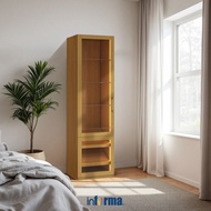 Informa Kenn Kabinet Sepatu & Tas 1 Pintu - Cokelat Display Cabinet Kabinet Koleksi Pajangan Tas Sep