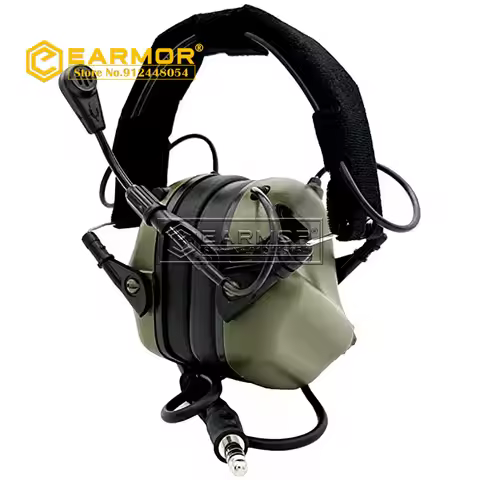 EARMOR IPSC MOD4 Tactical Headset Anti Noise Headphones Aviation Communication Softair Earphone Shoo