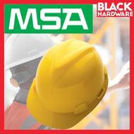 Black Hardware MSA V-Gard  Topi Keselamatan Safety Protective PPE Impact Ratchet Adjustable Helmet H