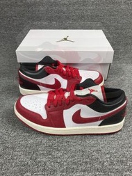 【全新正貨】Jordan Air Jordan 1 Low 白紅黑復古籃球鞋 男女通用 全尺碼現貨