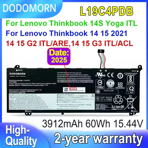 L19C4PDB L19M4PDB For Lenovo Thinkbook 14S Yoga ITL,14 15 G2 G3 ITL ARE ACL Laptop Battery SB10Z2120