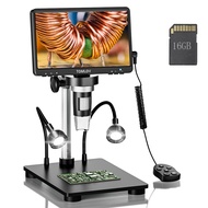 DM9 TOMLOV 7 Inch 1080p LCD Digital Microscope W/Remote,1200x Magnification Video Recorder