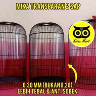 Mika sangkar Lovebird 2 sap keliling samping terapi lb nakal kenari jeruji terus kacer nempel