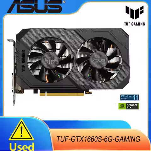 ASUS TUF Gaming GeForce GTX 1660 SUPER Overclocked 6GB Edition HDMI DP DVI Gaming Graphics Card