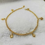 24K Korean Gold Dangle Anklet (EA65)(EA66)(EA68)(EA111)