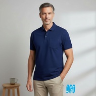 MEN'S PLAIN COLLAR T-SHIRT WITH POCKET