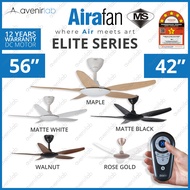 [SIRIM] AIRAFAN ELITE 56inch 42inch 5 Blades Designer DC Ceiling Fan Kipas 风扇 with LED RF Remote Con