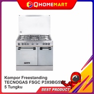 Kompor Freestanding TECNOGAS FSGC P3X9BG5VC 5 Tungku