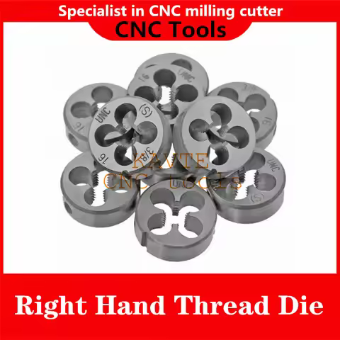 1pcs Anglo American die UN/UNC/UNF/UNS/UNF HSS W6542 4-40 8-32 1/4 5/16 1/2 5/8 1/8 3/8 7/16 9/16 11