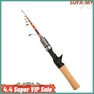 【】1.5m Spinner Casting telescopic carbon Fishing Rod UL Horse Mouth Rod 2-6lb