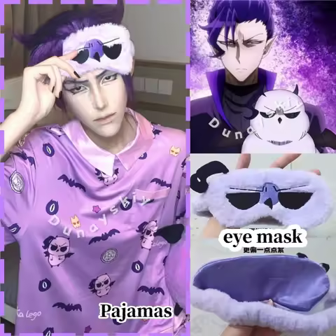 Welcome To Demon School! Iruma-kun Naberius Kalego Cosplay Short Sleeve Shorts Thin Pajamas With Eye