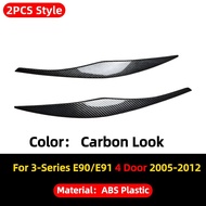 Front Headlight Eyebrows Eyelid Trim For BMW 3-Series E90 E91 2005-2012 318i 320i 330i 325i 335i 320