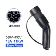Kolanky Type2 EVS Male EV Charger Plug Connect to EV Charging Station 1/3 Phase 16/32A IEC 62196-2 E