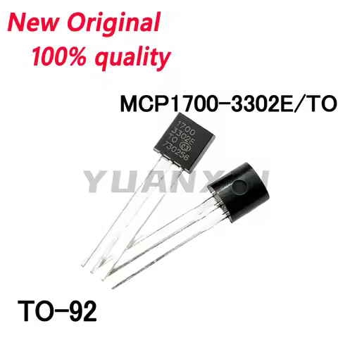 （10/pieces）New Original MCP1700-3302E/TO MCP1700 1700-3302E TO-92 Linear voltage regulator In Stock