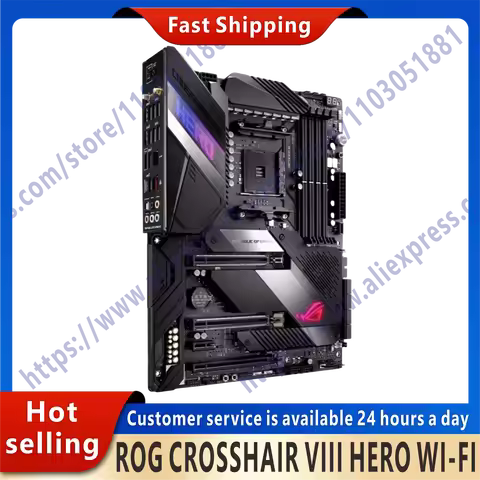 NEW Used ROG CROSSHAIR VIII HERO WI-FI motherboard slot AM4 X570M X570 original desktop PCI-E 4.0 m.