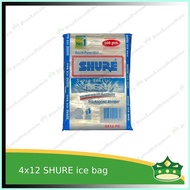 ■ ◴ [500 pcs] SHURE plastic ice bag, ice tubig, ice water 4x12 inches