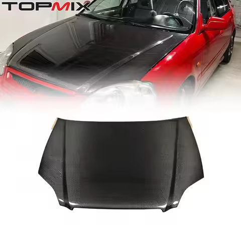 For Honda 1996-1999 Civic Type-R EK1/EK3/3K4/EK9 OEM Style Carbon Fiber Hood