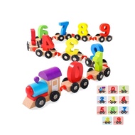 Kids Battery Electric Train Toy Set Wooden Track Train Compatible with Wooden Track Railway Children