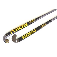 ROKU X5 Fiberglass Low-Bow Hockey Stick Yellow- Black 2023 Edition