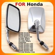 1 Pair Motorcycle Rearview Mirrors For Honda NV400 NV600 NV750 VT400 VT500 VT600 VT750 VT800 VT1100 