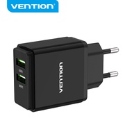 【COD】Vention 38W GaN USB C Quick Charger PD QC 4.0 3.0 Pin 3 UK Plug USB Type C Fast Charging Charge