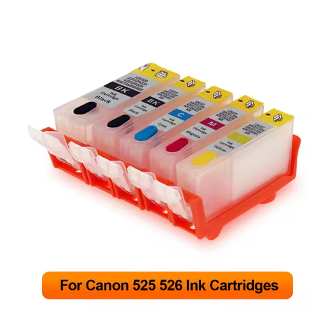5 colors PGI 525 CLI 526 Refillable Ink Cartridge for Canon PIXMA IP4850 IP4950 IX6550 MG5150 MG5250