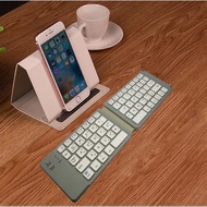คีย์บอร์ดบลูทูธ ไร้สาย แบบพับได้ folding bluetooth keyboard usb 3.0 แป้นพิมพ์ภาษาไทย/อังกฤษ สีเทา
