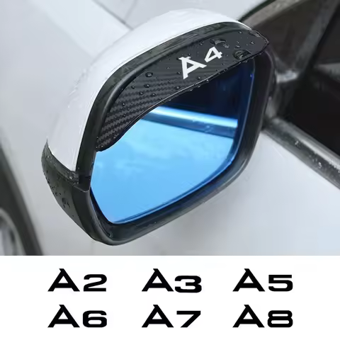 2Pcs Car Rearview Mirror Rain Eyebrow Accessories For Audi A3 8P 8V 8Y A4 B8 B9 B7 A6 C7 C6 C5 4F A5