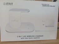 Samsung galaxy 3in1 wireless charger 30w type c travel charger旅行充電線充電器