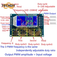 3 Channel LCD Backlight Digital Signal Generator Square Wave PWM Pulse Frequency Duty Ratio Adjustab